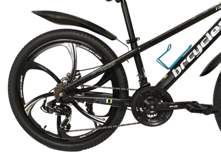 Bicicleta MTB 24″ S2403, cadru OTEL, 21 viteze, Roti magnesium cu Shimano, negru [5]