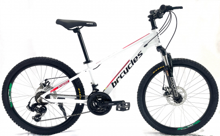 Bicicleta MTB 26'' Cadru din Aluminiu - Bicicleta MTB 26″ BR Tornado , cadru Aluminiu  ,21 viteze, Shimano ,Alb