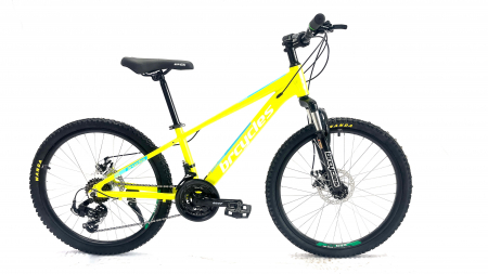Bicicleta MTB 24'' Cadru din Aluminiu - Bicicleta MTB 24″ BR Tornado , cadru Aluminiu  ,21 viteze, Shimano ,Verde