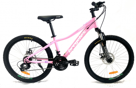 Bicicleta MTB 24″ BR Tsunami , cadru otel ,21 viteze, Shimano  Roz [1]
