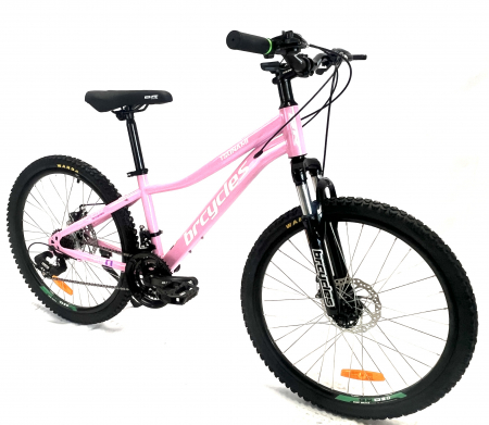 Bicicleta MTB 24'' Cadru din Otel - Bicicleta MTB 24″ BR Tsunami , cadru otel ,21 viteze, Shimano  Roz
