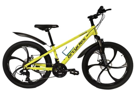 Biciclete - Bicicleta MTB 24″ S2403, cadru OTEL, 21 viteze, Roti magnesium cu Shimano, Verde