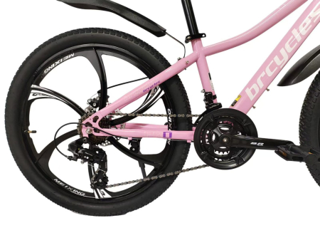 Bicicleta MTB 24″ S2403, cadru OTEL, 21 viteze, Roti magnesium cu Shimano, Roz [4]