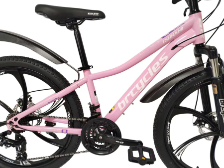 Bicicleta MTB 24″ S2403, cadru OTEL, 21 viteze, Roti magnesium cu Shimano, Roz [8]