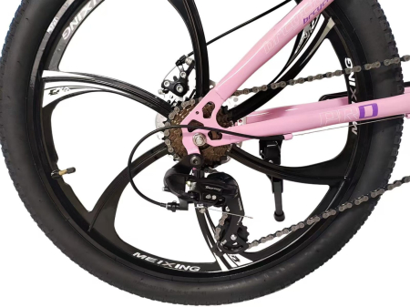 Bicicleta MTB 24″ S2403, cadru OTEL, 21 viteze, Roti magnesium cu Shimano, Roz [9]