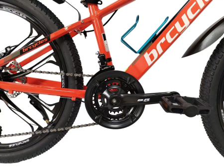 Bicicleta MTB 24″ A2404, cadru OTEL, 21 viteze, Roti magnesium cu Shimano, ROSU [2]