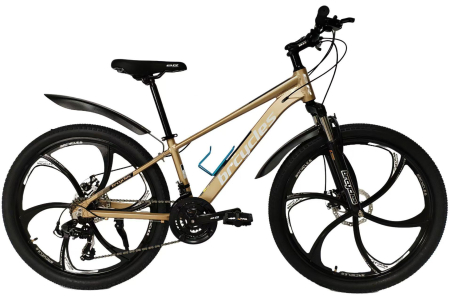 Bicicleta MTB 26'' Cadru din Aluminiu - Bicicleta MTB 26″ A2604, cadru Aluminiu , 21 viteze, Roti Magnesium cu Shimano, Gold