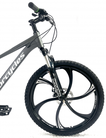 Bicicleta MTB 26″ BR Tornado, cadru Aluminiu, 21 viteze, Roti magnesium cu Shimano, Gri [2]