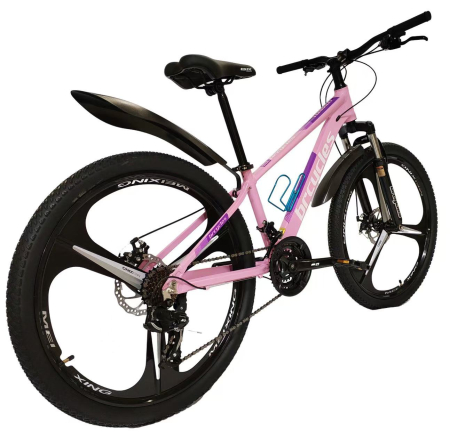 Bicicleta MTB 26″ BR Tornado, cadru Aluminiu, 21 viteze, Roti magnesium cu Shimano, Roz [1]