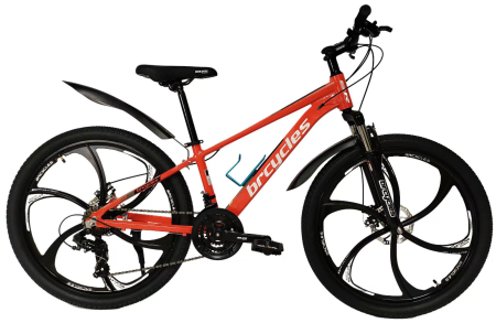 Bicicleta MTB 26'' Cadru din Aluminiu - Bicicleta MTB 26″ A2604, cadru Aluminiu , 21 viteze, Roti Magnesium cu Shimano, ROSU