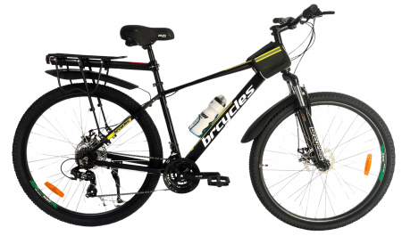 Bicicleta MTB 29″ BR , cadru Aluminiu - Bicicleta MTB 29″ BR Tornado Trekking cu Carrier, cadru Aluminiu, 21 viteze, cu Shimano, Negru
