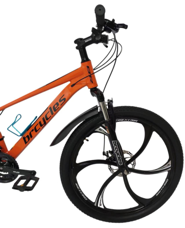 Bicicleta MTB-HT 26" BR Tornado , cadru aluminiu  13', manete secventiale, frane disc, 21 viteze, PORTOCALIE [2]