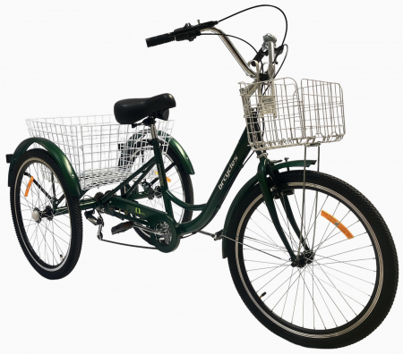 Tricicleta adulti 20 inch and 24 inch - tricicleta pt adult roti  24''  Verde MATT
