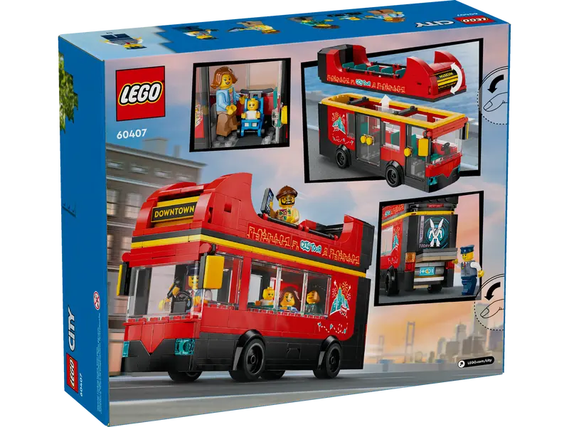 LEGO® City - Autobuz turistic rosu cu etaj 60407, 384 piese [3]