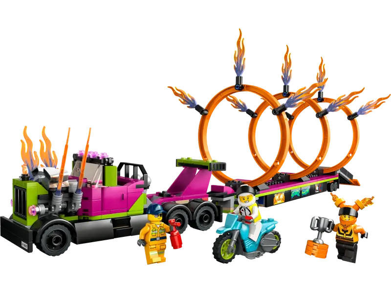 LEGO® City - Camion de cascadorie si provocarea cercurilor de foc 60357, 479 piese [5]