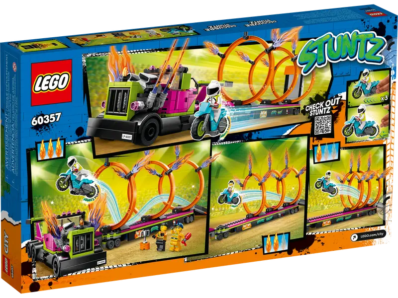 LEGO® City - Camion de cascadorie si provocarea cercurilor de foc 60357, 479 piese [2]