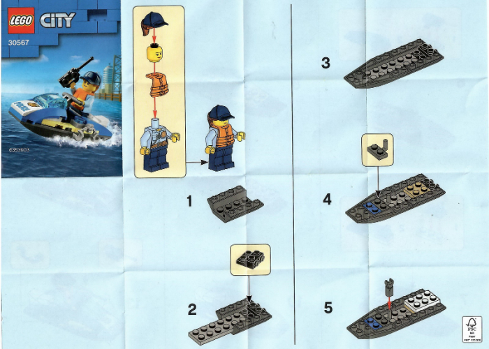 LEGO® City - Ofiterul de politie si scooter-ul sau nautic 30567, 33 piese [3]