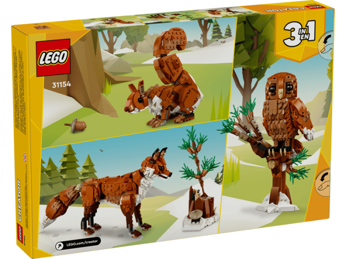 LEGO Creator 3 in 1 - Vulpe Rosie 31154, 667 piese, [3]