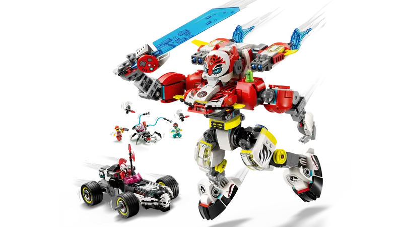 LEGO® DREAMZzz - Robotul tigru al lui Cooper si masina hot rod a lui Zero 71497, 1006 piese [4]