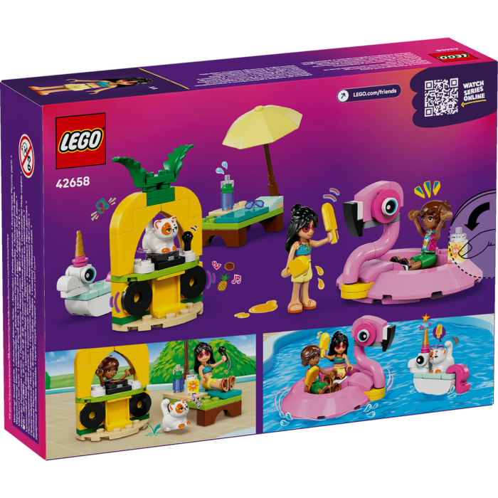 LEGO® Friends - Petrecere la piscina cu unicornul si flamingo 42658, 99 piese [2]