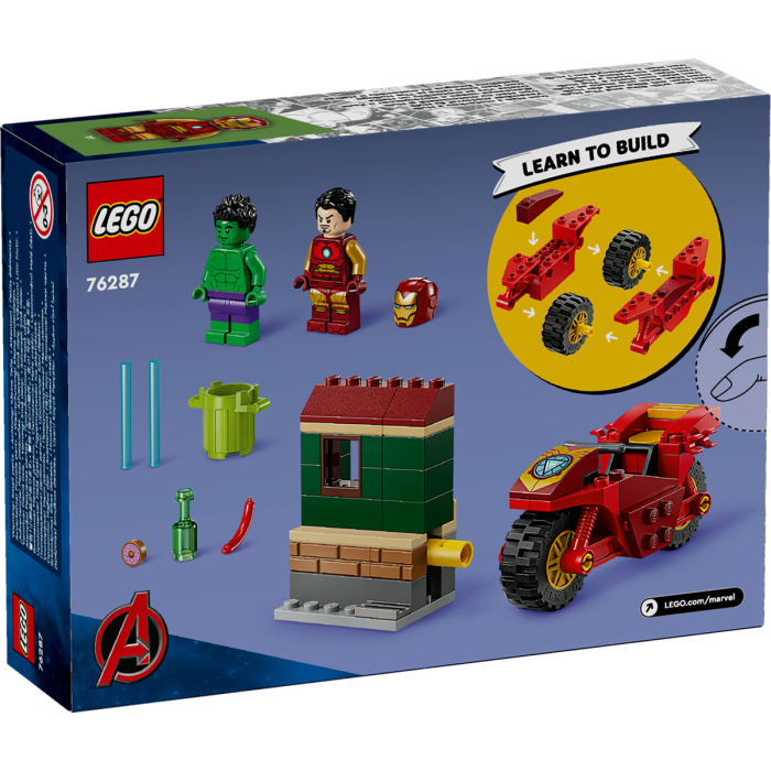 LEGO® Marvel - Iron Man cu motocicleta si Hulk 76287, 68 piese [2]