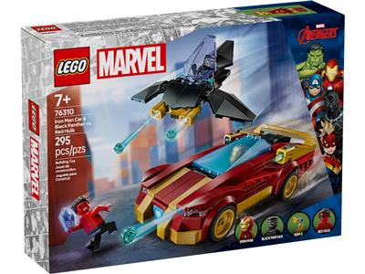 LEGO® Marvel - Masina lui Iron Man si Black Panther vs. Hulk cel rosu, 76310, 295 piese [1]