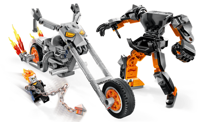 LEGO® Marvel - Robot si motocicleta Calaretul fantoma 76245, 264 piese [3]