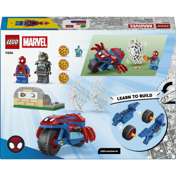 LEGO Marvel - Spidey vs Rhino pe Motocicleta 11206 [4]