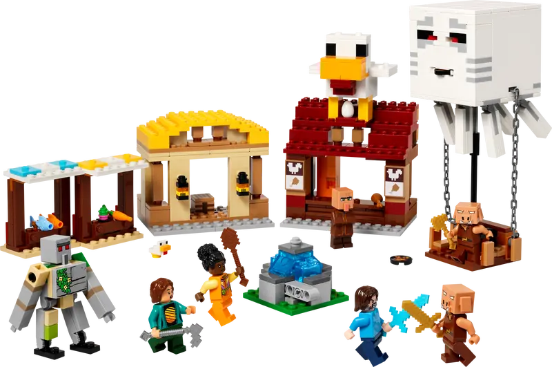 LEGO® Minecraft™ - Atacul baloanelor Ghast asupra satului 21273, 555 piese [3]