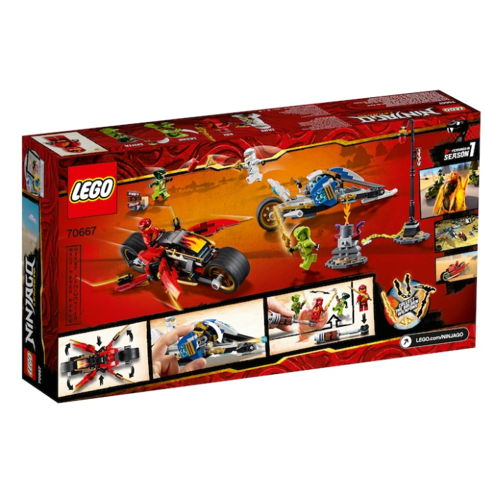 LEGO NINJAGO - Vehiculele lui Kai si Zane - Motociclete Blade si snowmobilul 70667, 376 piese SECOND HAND [2]