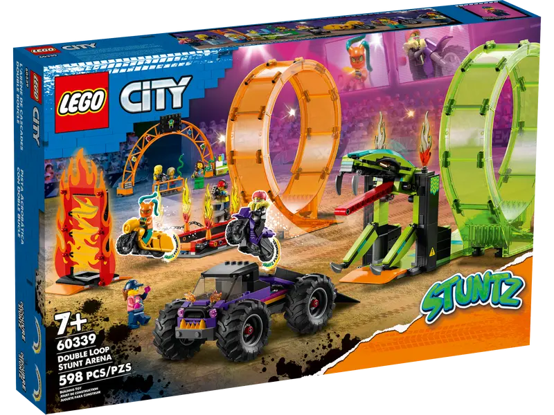 LEGO City - LEGO® City - Arena de cascadorii cu doua bucle 60339, 598 piese