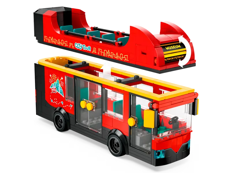 LEGO® City - Autobuz turistic rosu cu etaj 60407, 384 piese [4]