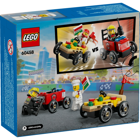 LEGO® City - Pachet de curse Furgoneta de pizza vs. autospeciala de pompieri 60458, 70 piese [1]