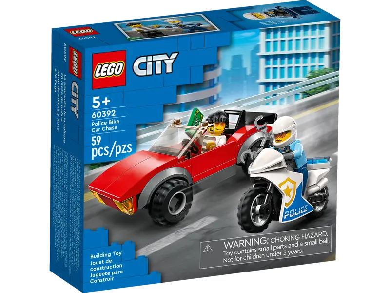 LEGO City - LEGO® City - Politist pe motocicleta in urmarirea unei masini 60392, 59 piese