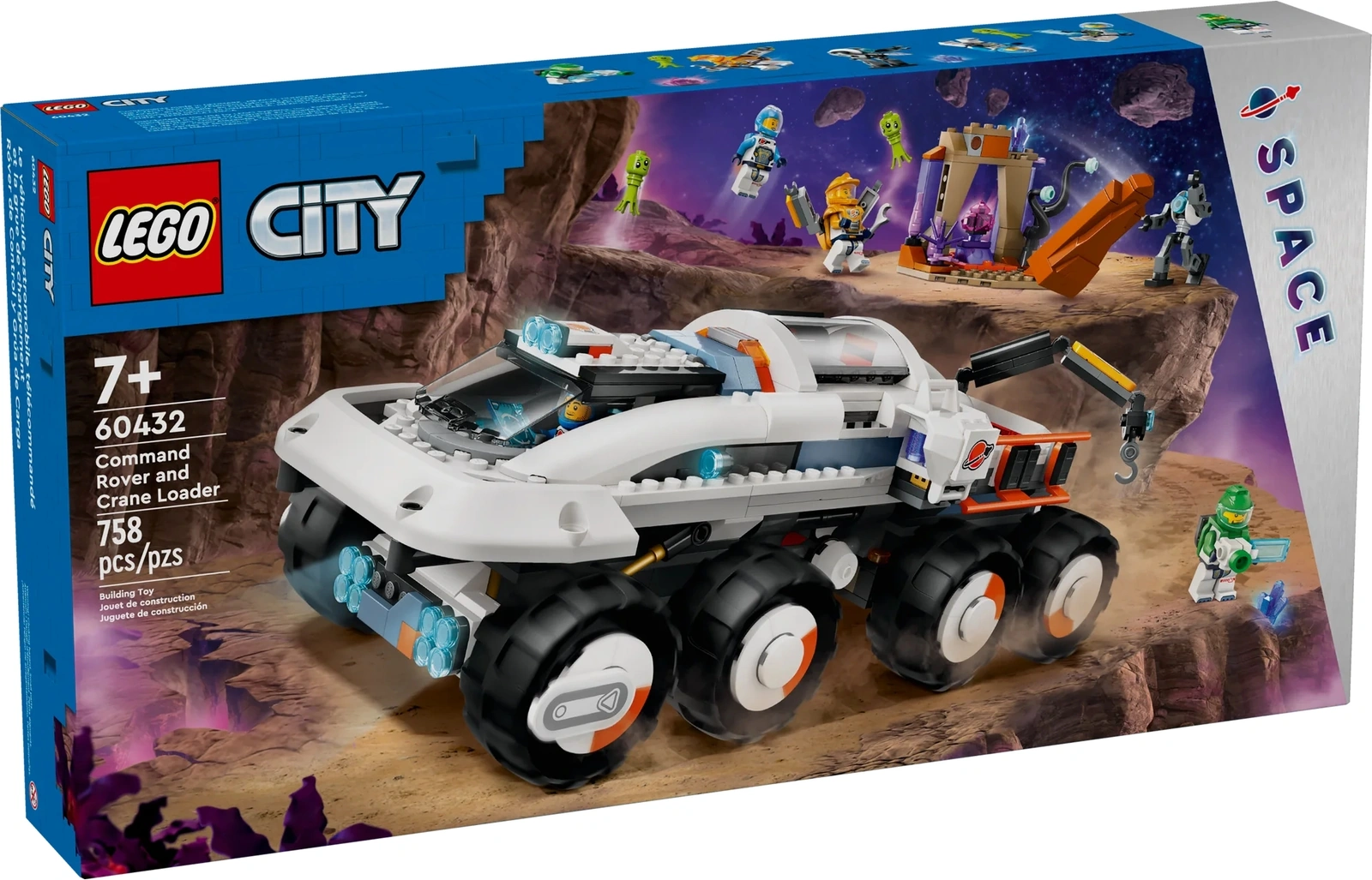 Seturi de constructie - LEGO® City - Rover de Comanda si Incarcator cu Macara 60432, 758 piese