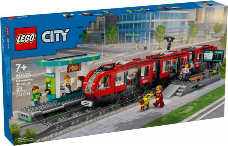 LEGO City - LEGO® City - Statie si tramvai in centrul orasului 60423, 811 piese
