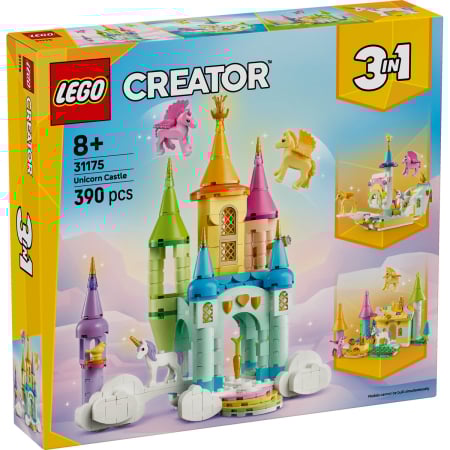 Toate produsele - LEGO Creator 3 in 1 - Castel cu unicorni 31175, 390 piese