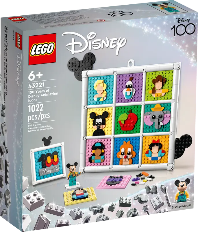 Seturi de constructie - LEGO® Disney - 100 de ani de figuri emblematice de animatie Disney 43221, 1022 piese