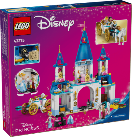 LEGO Disney - LEGO® Disney Princess™ - Castelul si caleasca Cenusaresei 43275, 596 piese