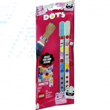 Frumusete, bijuterii si accesorii fetite - LEGO DOTS - Bratara cu Monstruleti 41923, 34 piese