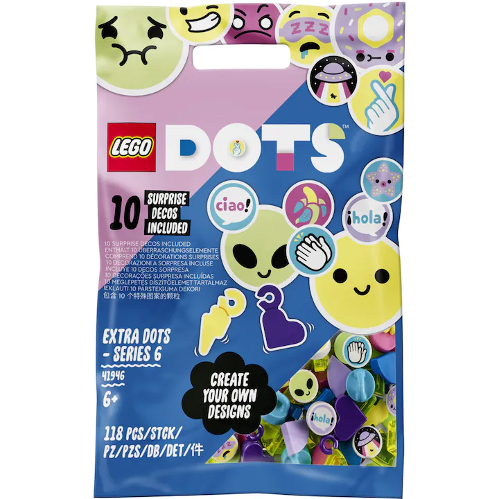 Frumusete, bijuterii si accesorii fetite - LEGO® DOTS - DOTS Extra - seria 6 41946, 118 piese
