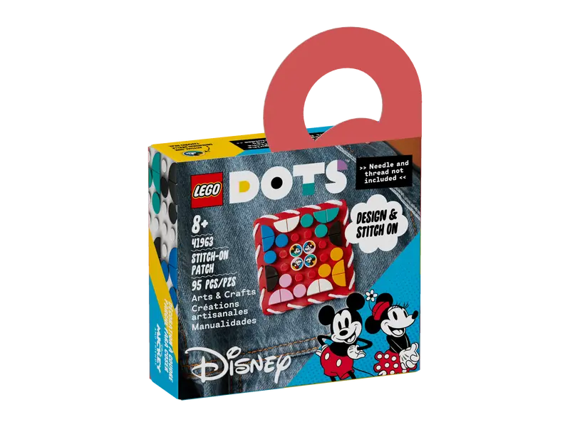 Frumusete, bijuterii si accesorii fetite - LEGO® DOTS - Petic de cusut Mickey Mouse si Minnie Mouse 41963, 95 piese