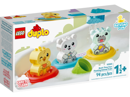 Toate produsele - LEGO® DUPLO - Prima mea distractie la baie: Tren cu animale plutitoare 10965, 14 piese