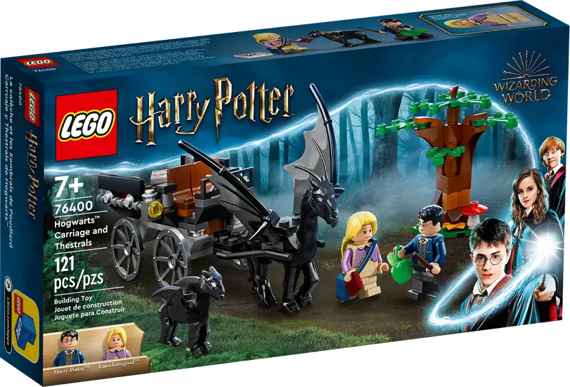 Seturi Resigilate - LEGO® Harry Potter™ - Trasura si caii Thestral de la Hogwarts™ 76400, 121 piese