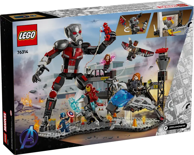 LEGO® Marvel - Batalia plina de actiune din Capitanul America: Razboi civil 76314, 736 piese [1]