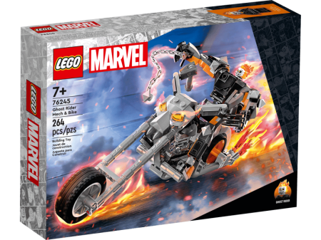 LEGO Marvel Super Heroes - LEGO® Marvel - Robot si motocicleta Calaretul fantoma 76245, 264 piese