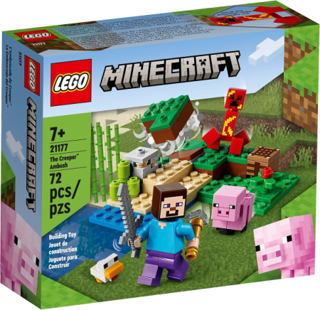 Seturi LEGO Second Hand Certificate - LEGO® Minecraft - Ambuscada Creeper™ 21177, 72 piese SECOND HAND