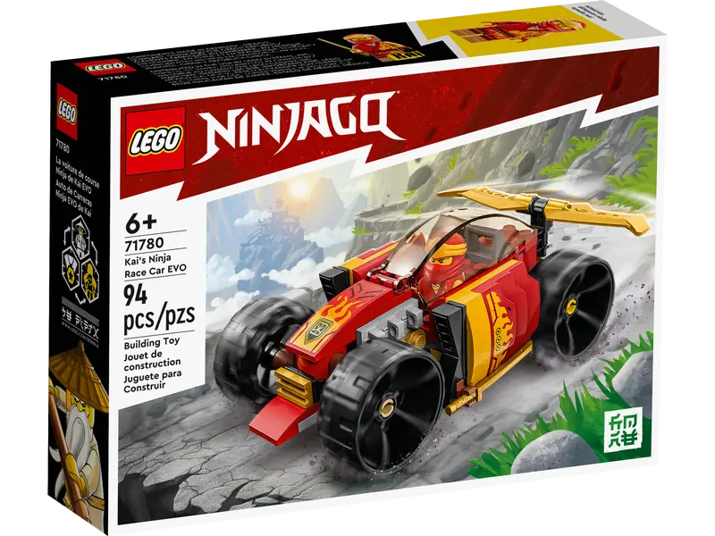 LEGO Ninjago - LEGO® Ninjago™ - Masina de curse EVO ninja a lui Kai 71780, 94 piese
