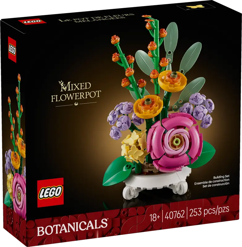 LEGO Colectia  Botanica - LEGO (R) Botanicals - Ghiveci de flori combinate40762, 253 piese