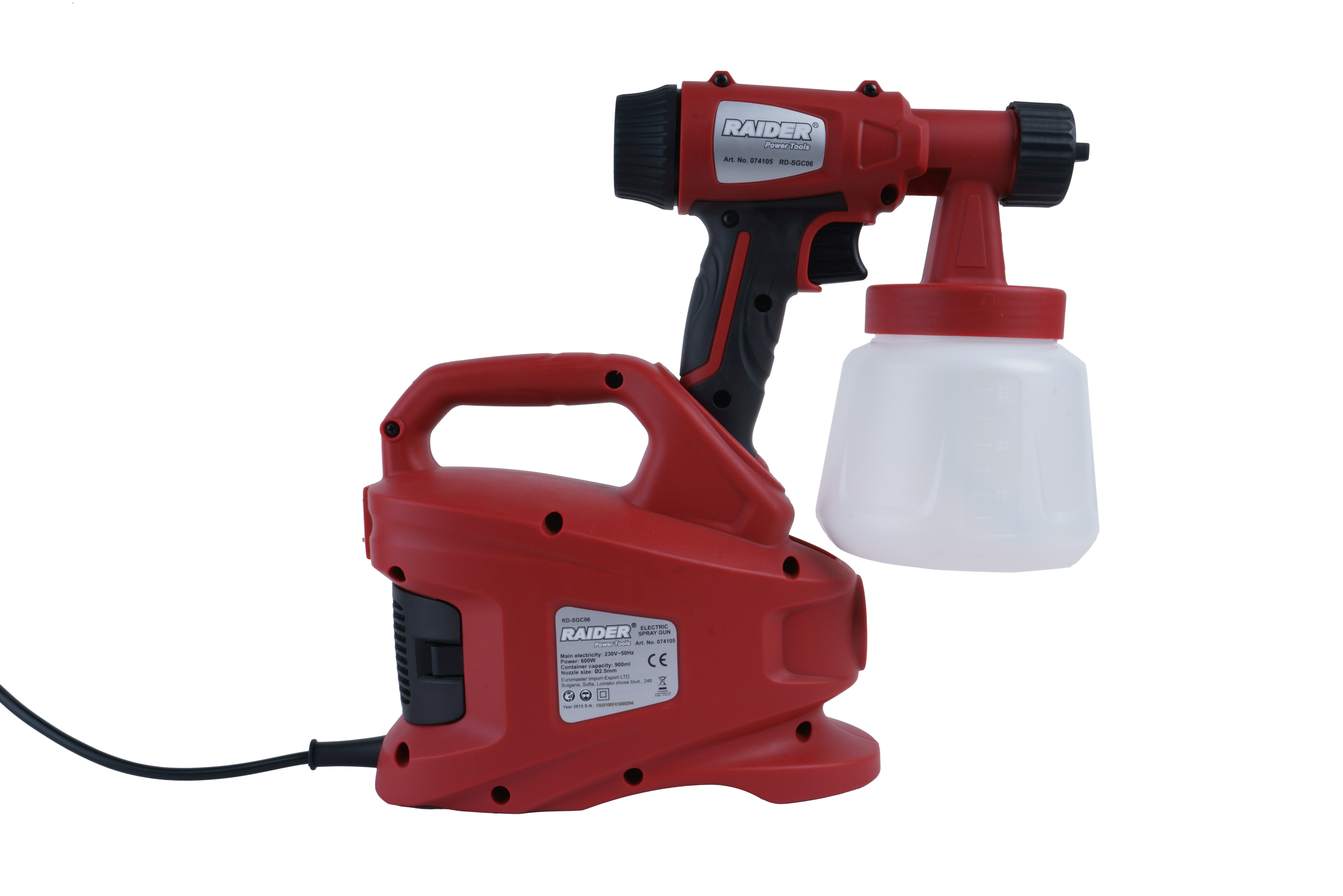 Kompresszor festékpisztoly 600W ø2.5mm 900ml RD-SGC06 [3]